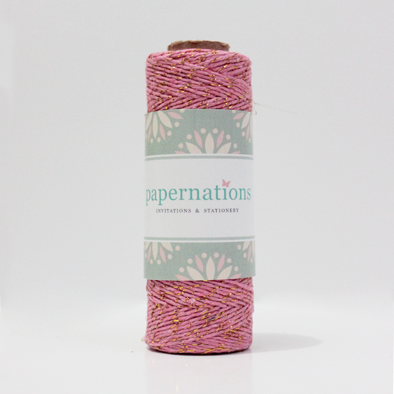 Bakers Twine - Pink Gold